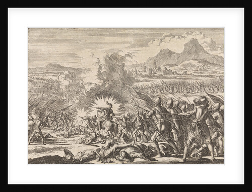 Victory of the Portuguese against the Spaniards in Villaviciosa by Pieter van der Aa I