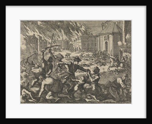 Magdeburg conquered by Tilly while defenseless civilians are massacred, 1631 by Pieter van der Aa I