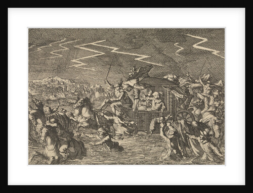 King Louis XIII caught up in floods and windstorms near Narbonne, France 1632 by Pieter van der Aa I