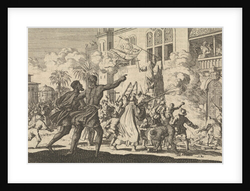 Storming the palace of the viceroy of Mexico, 1623 by Pieter van der Aa I