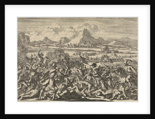 The Imperial army is defeated by the French at Mazia in Valtellina, Italy 1635 by Pieter van der Aa I