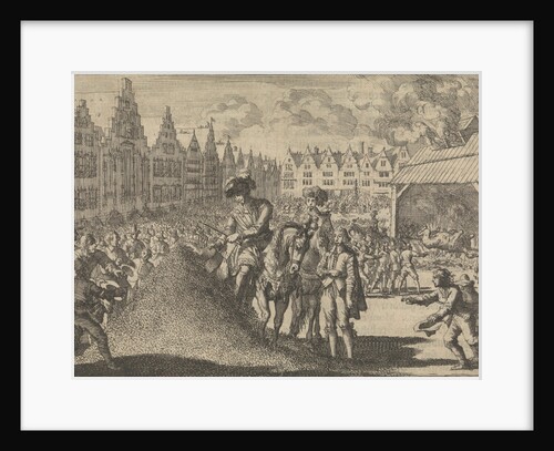 Market in Frankfurt, Germany, during the coronation of Emperor Ferdinand II, 1619 by Pieter van der Aa I