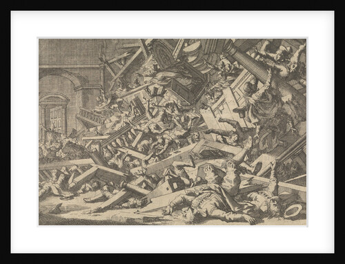 Collapsed gallery during a Catholic worship in the house of the Spanish ambassador in London, 1623 by Pieter van der Aa I