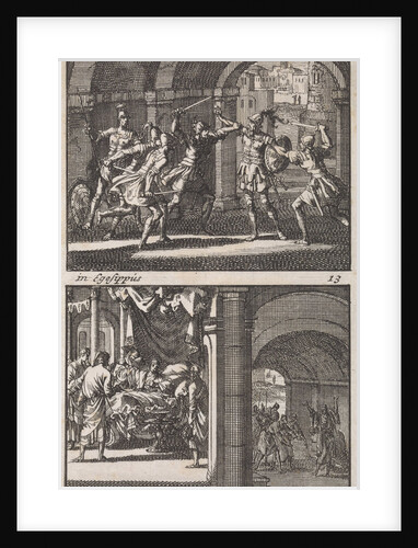 Antigonus is slain at the command of his brother Aristobulus, Death of the king Aristobulus by Andries van Damme