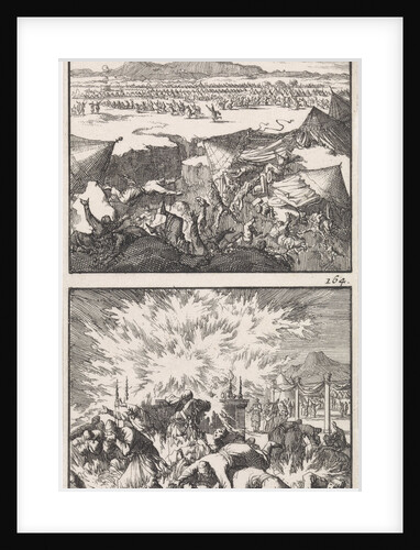 Dathan and Abiram and their families swallowed by the earth, Destruction of the tribe of Korah by Andries van Damme