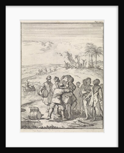 Meeting of sailors with the inhabitants of New Holland, Australia by Abraham de Hondt