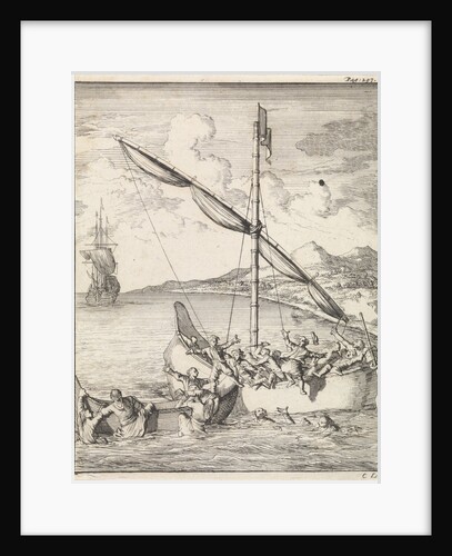 Fight at a Malaysian canoe in the Bay of Siam, Thailand by Abraham de Hondt
