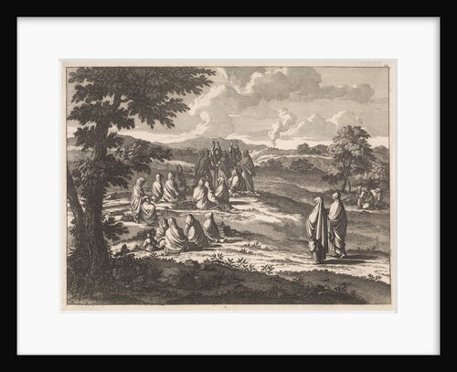 Women Ramla grieving at a grave by Jan Luyken