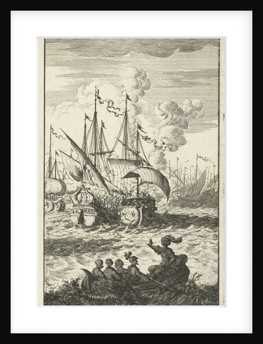 Ambiodorix flees the sea battle by Jan Luyken