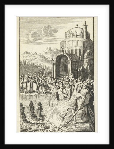 Alcidamis slain by flames that rise from the water by Jan Claesz ten Hoorn