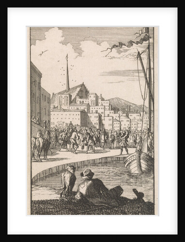 Upon leaving the ship Mussabelin, Don Clarazel is received by the Duke of Nevers by Nathanael Holbeex