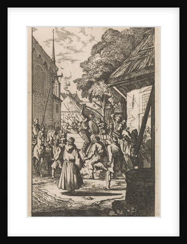 Fight of Don Clarazel with farmers in the village Uxel by Nathanael Holbeex