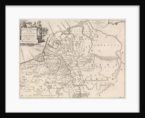 Historical map of the Netherlands at the time of the Frisians, Franks and Saxons I by Henricus Wetstein