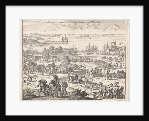 Protestants flee from France after the revocation of the Edict of Nantes by Jan Luyken