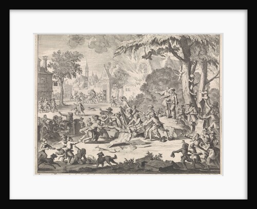 Riot at Tours where the corpse of a Protestant is mistreated, France 1621 by Jan Claesz ten Hoorn