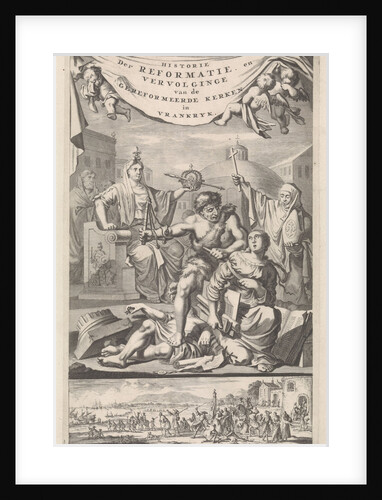 Gallia and the French Catholic Church watch how the Reformed Church is lashed by Jan Claesz ten Hoorn