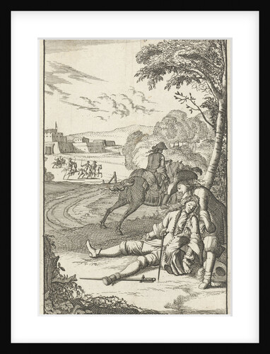 Mirandor finds a wounded man near Arras, France by Pieter van Rijschooten