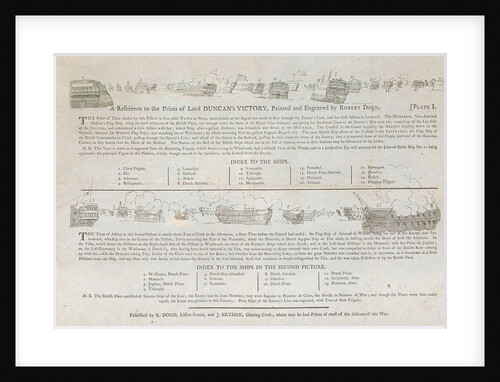 Legend to accompany the prints of the Battle of Kamperduin by Anonymous