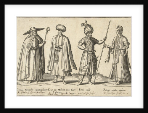 Dress of Ottomans and Persians around 1580 by Joos de Bosscher