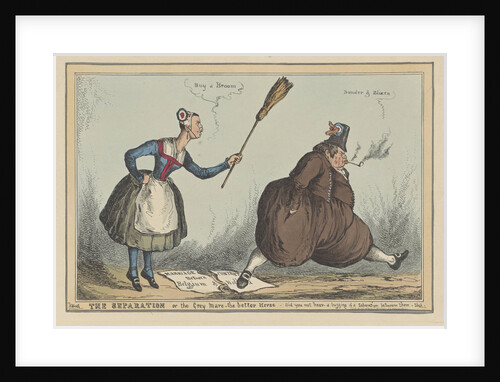 Cartoon on the separation between the Netherlands and Belgium by Thomas McLean