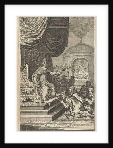 Secular princes kneeling before the Pope by Michiel de Groot