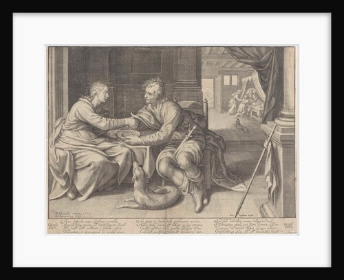 Esau sells his birthright to Jacob William Isaacsz. van Swanenburg by Johannes Janssonius