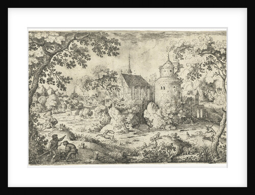 Deer Hunting near a chapel by Jacob Savery I