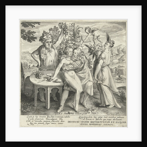 Man nurtures love with wine and bread by Assuerus van Londerseel