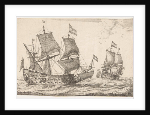 Two large warships by Reinier Nooms