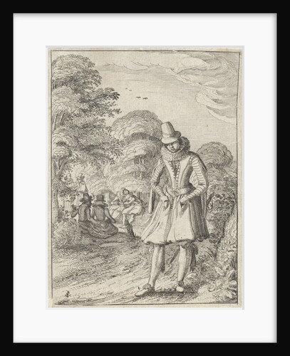 Elegant party in the woods by Claes Jansz. Visscher II