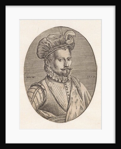 Portrait of an unknown man, wearing a feathered hat by Paulus van Wtewael