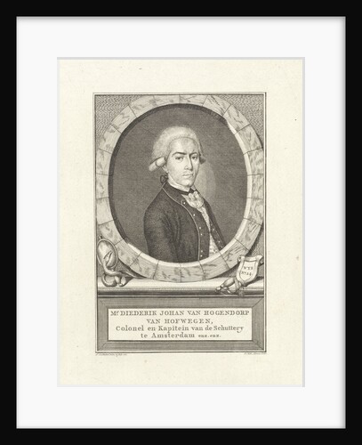 Portrait of Diederik Johan van Hogendorp van Hofwegen by Jacobus Kok Pieterszoon