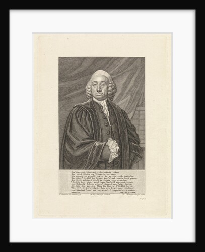 Portrait of Bavius Voorda, Theodoor Koning by Jan Honkoop
