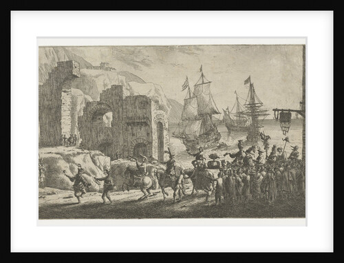 Masquerade at a port by Reinier Nooms