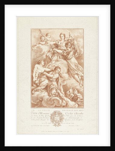 Allegory of Justice as patron of the arts by Gilles Demarteau