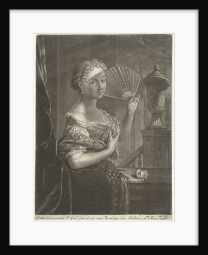 Young woman with fan by Jacob Gole