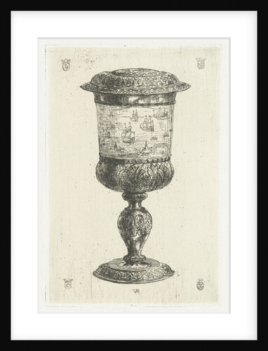 Golden cup with lid by Anonymous