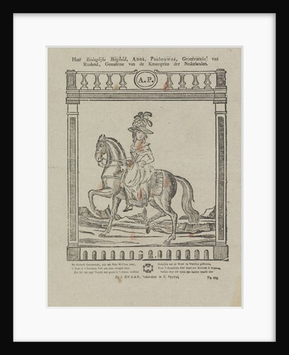 Her Royal Highness, Anna Pavlovna, Grand Duchess of Russia, wife of the Crown Prince of the Netherlands by Anonymous