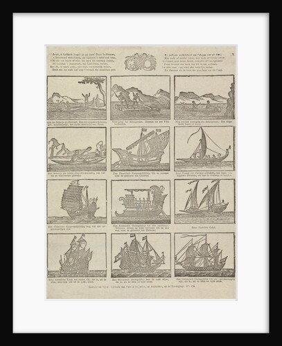 Print showing various old ships by Anonymous