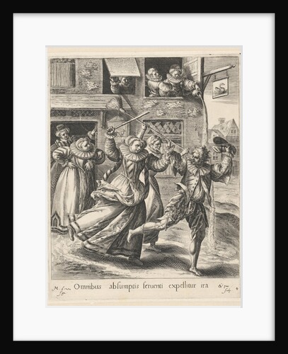 The prodigal son chased by the whores by Crispijn van de Passe I