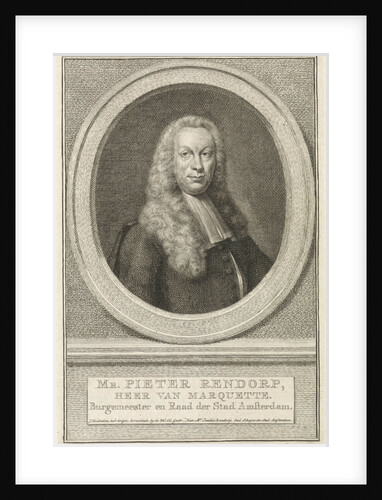 Portrait of Pieter Rendorp by Jacob Houbraken