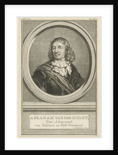 Portrait of Abraham van der Hulst by Jacob Houbraken