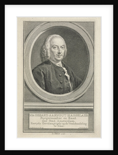 Portrait of Gerard Aarnout Hasselaer by Isaak Tirion