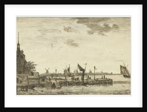 Harbour View of the Old Hooft Rotterdam by Hendrik Kobell