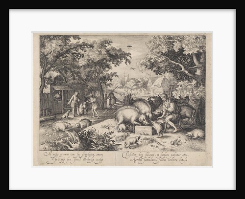 Prodigal son as a swineherd by David Vinckboons