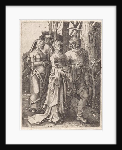 Two couples in the woods by Lucas van Leyden