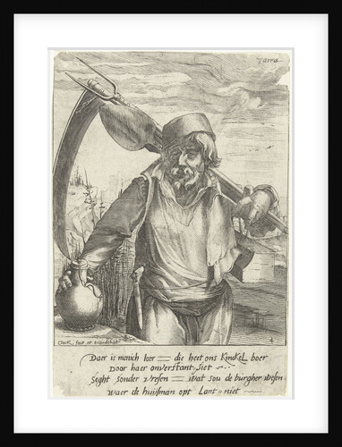 Earth by Nicolaes Jansz. Clock