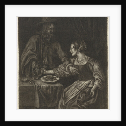 Man and woman with a jug by Jan de Groot