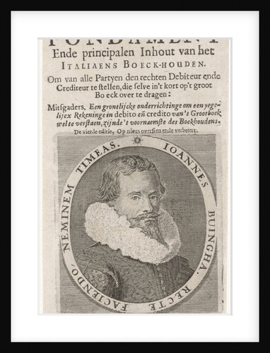 Portrait of Joannes Buingha, mathematician and accountant by Willem Willemsz Stam