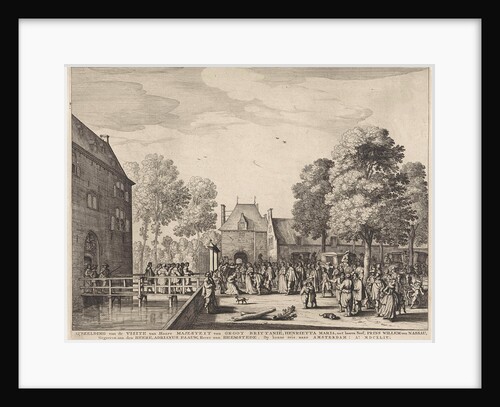 Visit of Queen Henrietta Maria to Adriaen Peacock on the Slot Heemstede by Claes Jansz. Visscher II
